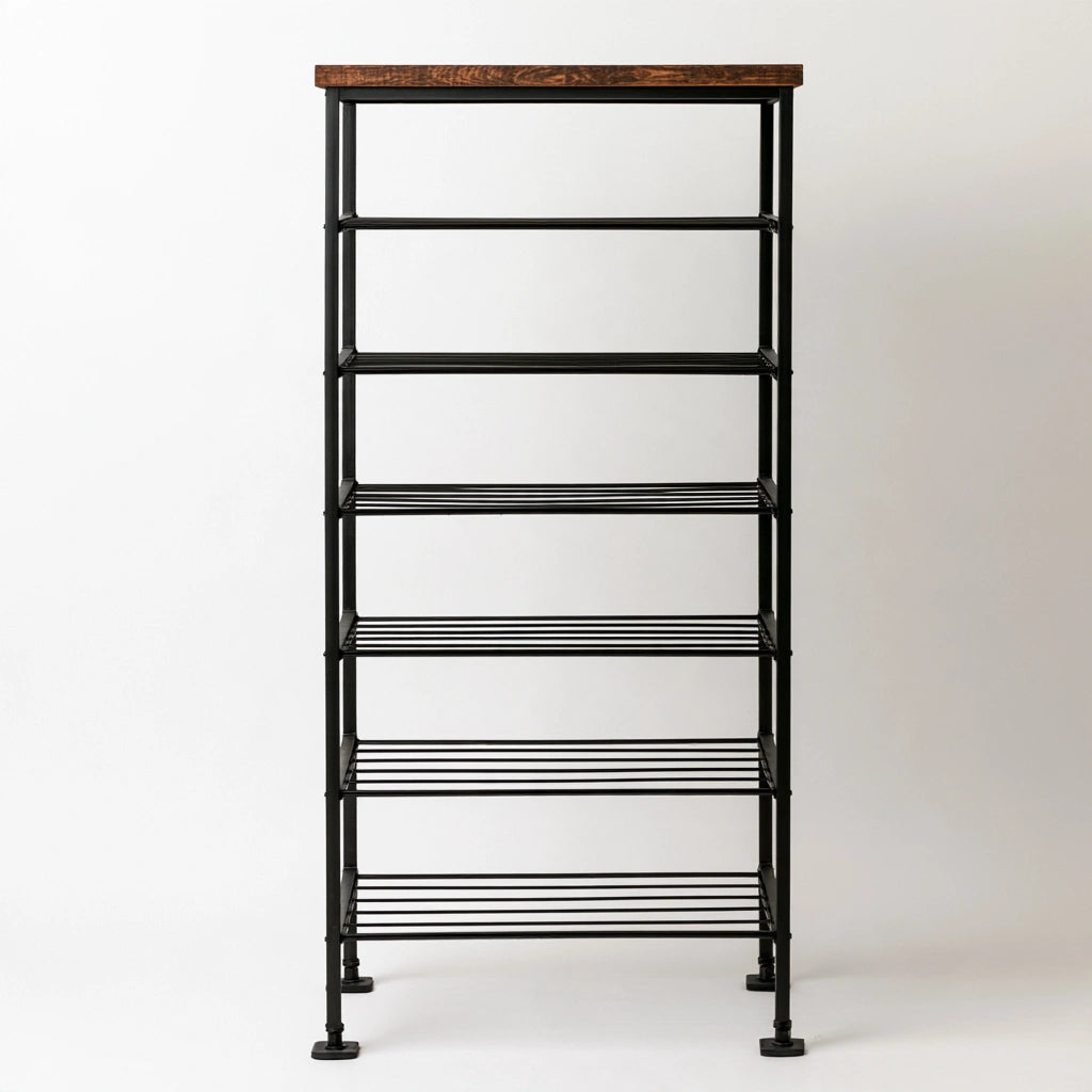 Scaffale portascarpe dalle linee essenziali, colore grigio